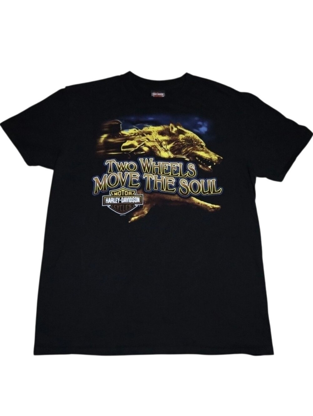Harley Davidson Two Wheels Move the Soul Wolve White Mountain Men's Large 2011